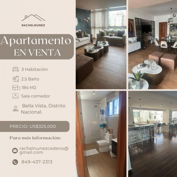 Apartamento en Venta en  Bella Vista, Distrito Nacional