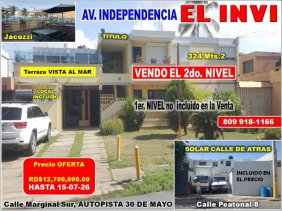 Casa en Venta en INVI DE LA INDEPENDENCIA 30 de Mayo, Distrito Nacional
