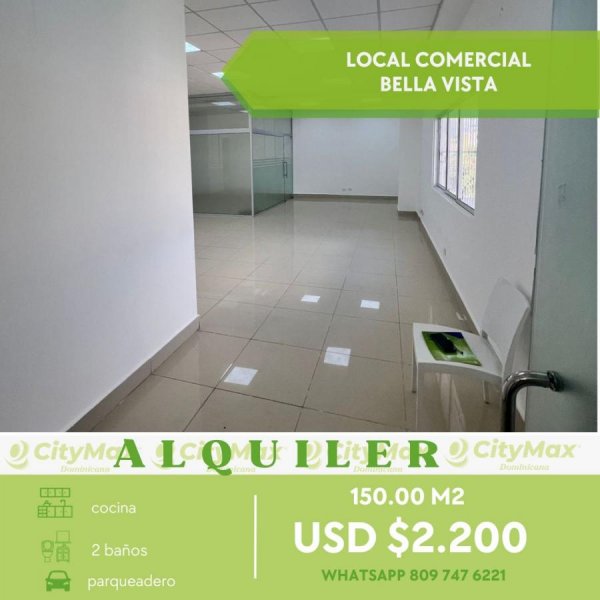 Foto Local en Alquiler en Bella Vista, Distrito Nacional - U$D 2.200 - LOA34088 - BienesOnLine