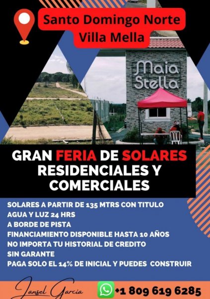 Solar en Venta en Villa Mella Santo Domingo Norte, Santo Domingo