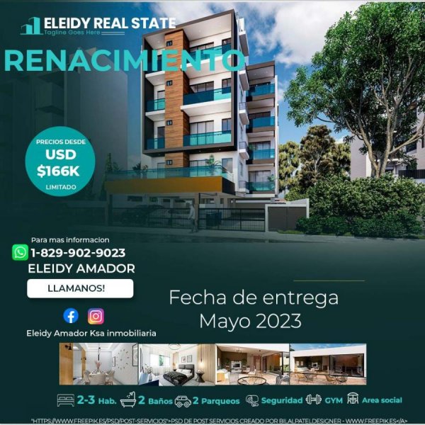 Apartamento en Venta en  Renacimiento, Distrito Nacional
