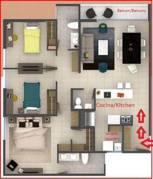Apartamento en Alquiler en  Puñal, Santiago