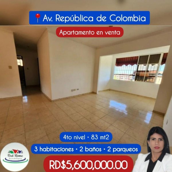 Apartamento en Venta en  Av Republica de Colombia, Distrito Nacional