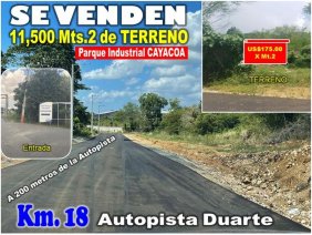 Solar en Venta en KM. 18, AUT DUARTE, A 200 MTS. DE LA PISTA Santo Domingo Oeste, Santo Domingo