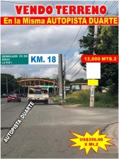 Solar en Venta en km. 18, Autopista Duarte Santo Domingo Oeste, Santo Domingo