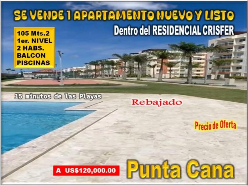 Foto Apartamento en Venta en URBANIZACION CRISFER, Punta Cana, La Altagracia - U$D 120.000 - APV78651 - BienesOnLine