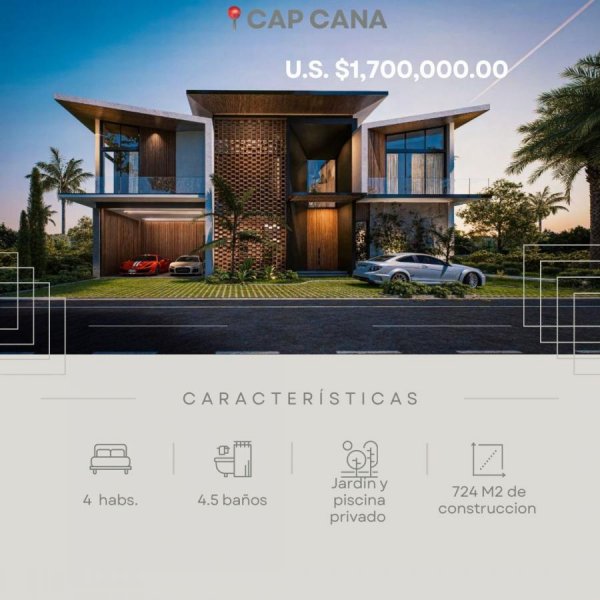 Vendo Villa en Residencias del parque ubicado  en Cap. Cana