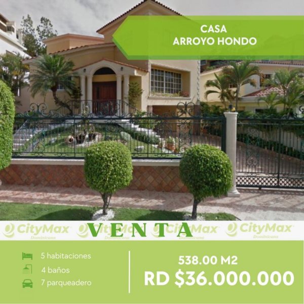 Foto Casa en Venta en Arroyo Hondo, Distrito Nacional - $ 36.000.000 - CAV35208 - BienesOnLine